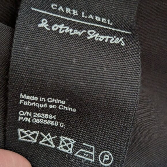 & OTHER STORIES Puff Shoulder Mock Neck Blouse - Picture 11 of 11